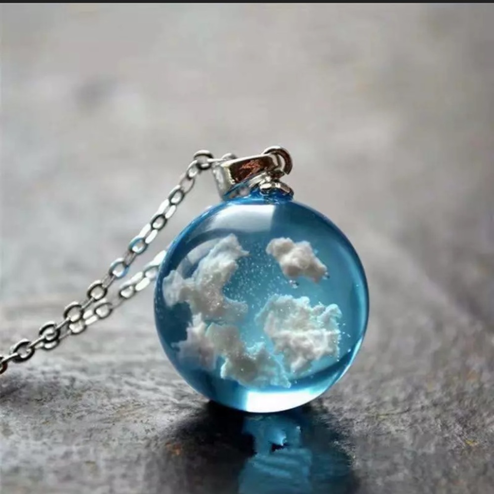 Clouds and Sky Necklace
